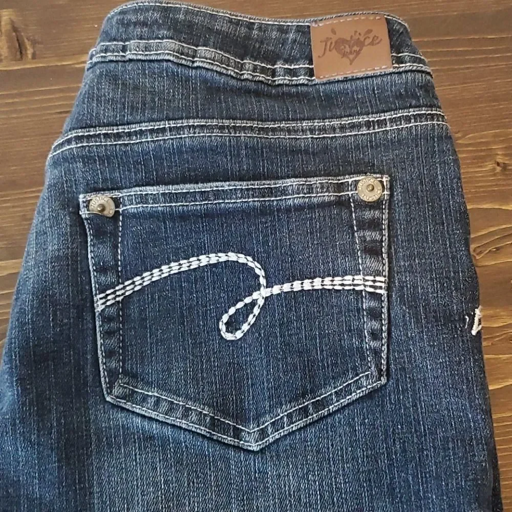I Love Justice Blue Jeans Girls 16R - Picture 5 of 6